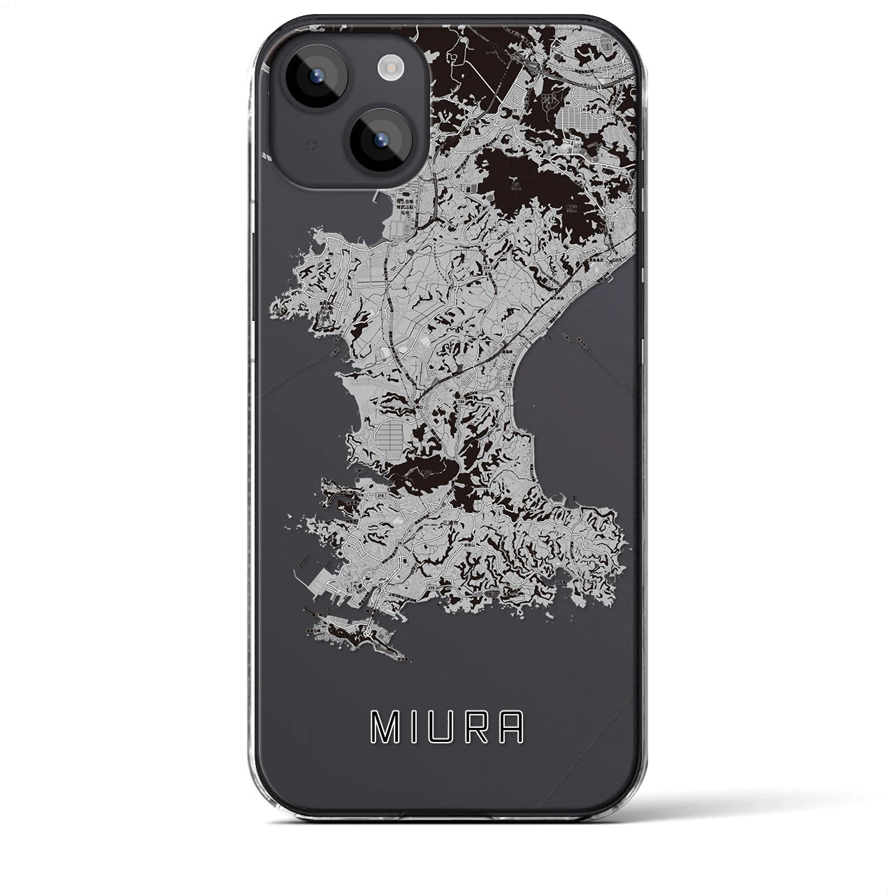 【三浦(神奈川県)】地図柄iPhoneケース(クリアタイプ)