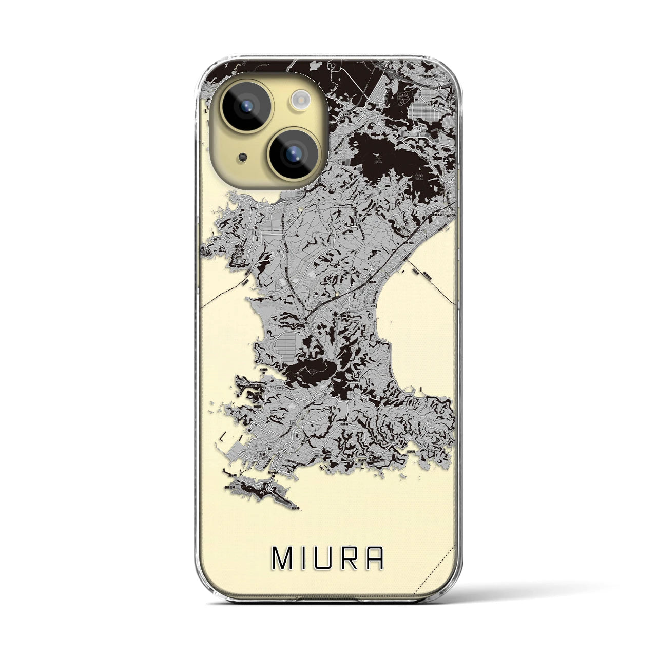 【三浦(神奈川県)】地図柄iPhoneケース(クリアタイプ)