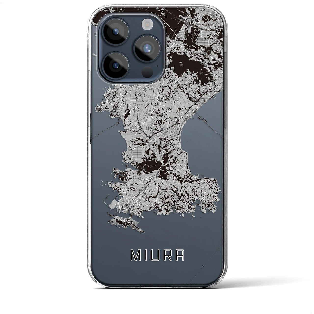 【三浦(神奈川県)】地図柄iPhoneケース(クリアタイプ)