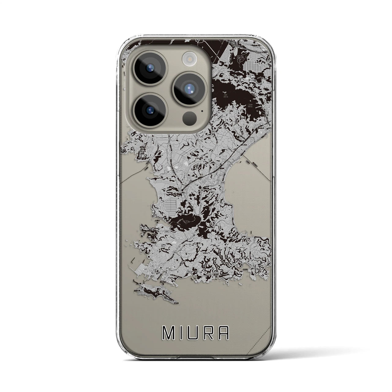 【三浦(神奈川県)】地図柄iPhoneケース(クリアタイプ)