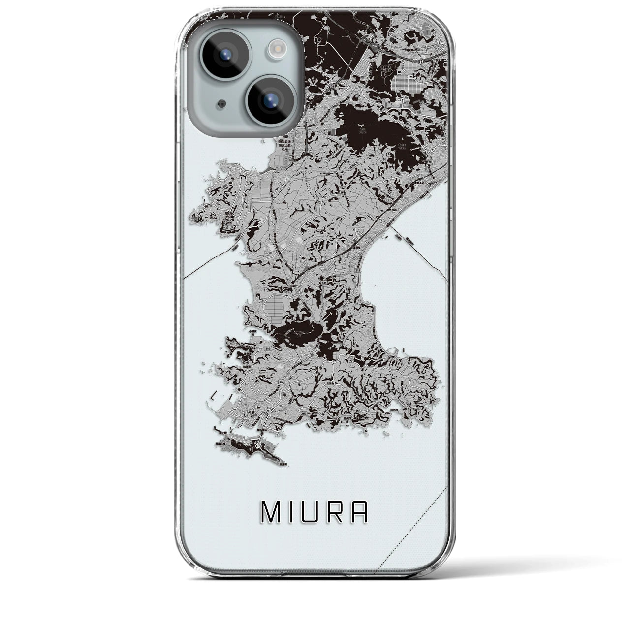 【三浦(神奈川県)】地図柄iPhoneケース(クリアタイプ)