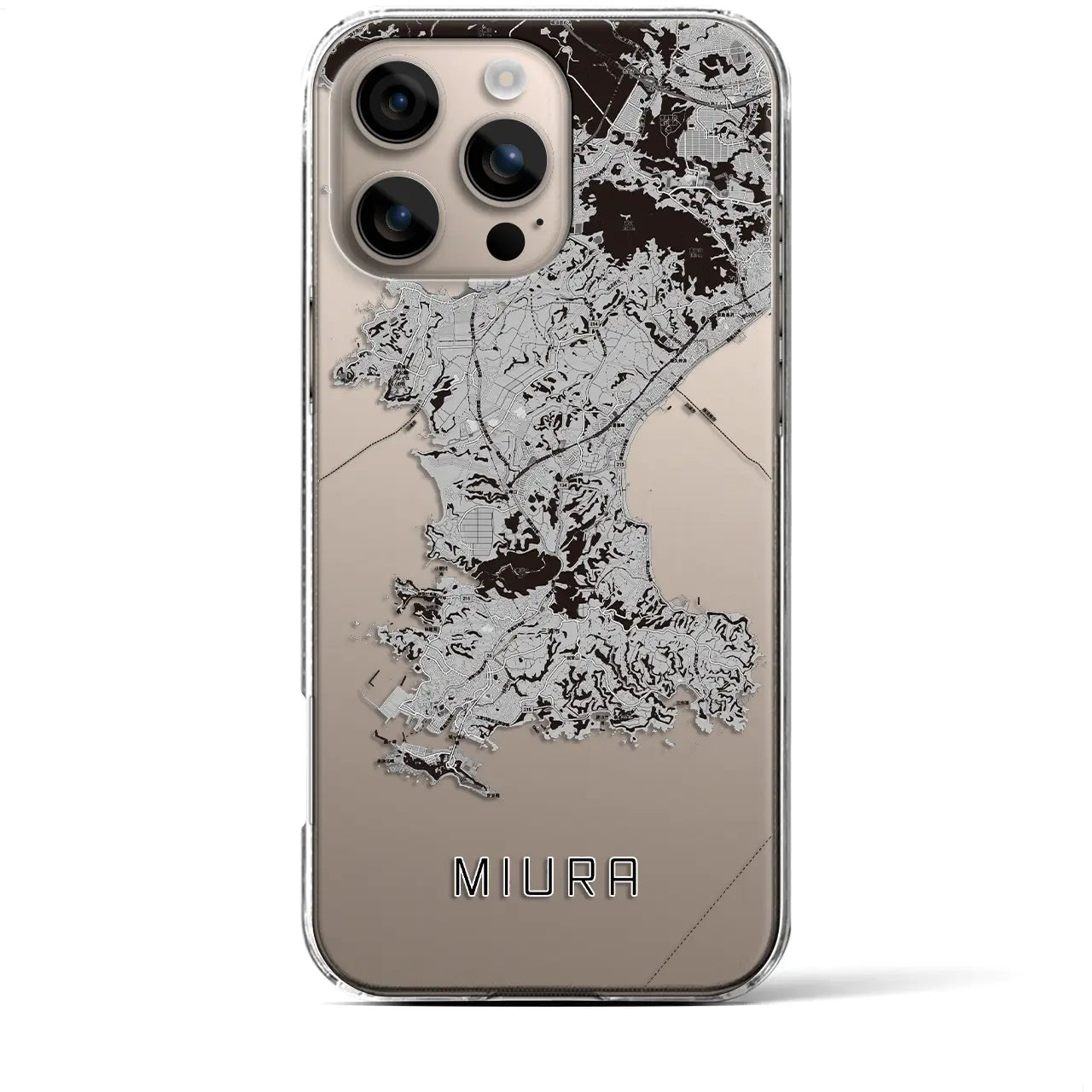 【三浦(神奈川県)】地図柄iPhoneケース(クリアタイプ)