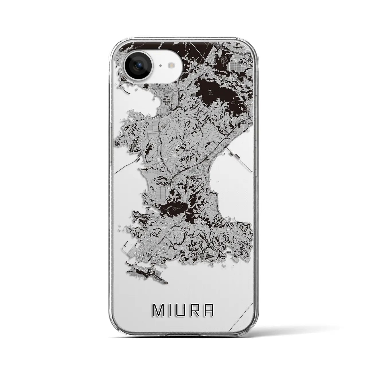 【三浦(神奈川県)】地図柄iPhoneケース(クリアタイプ)