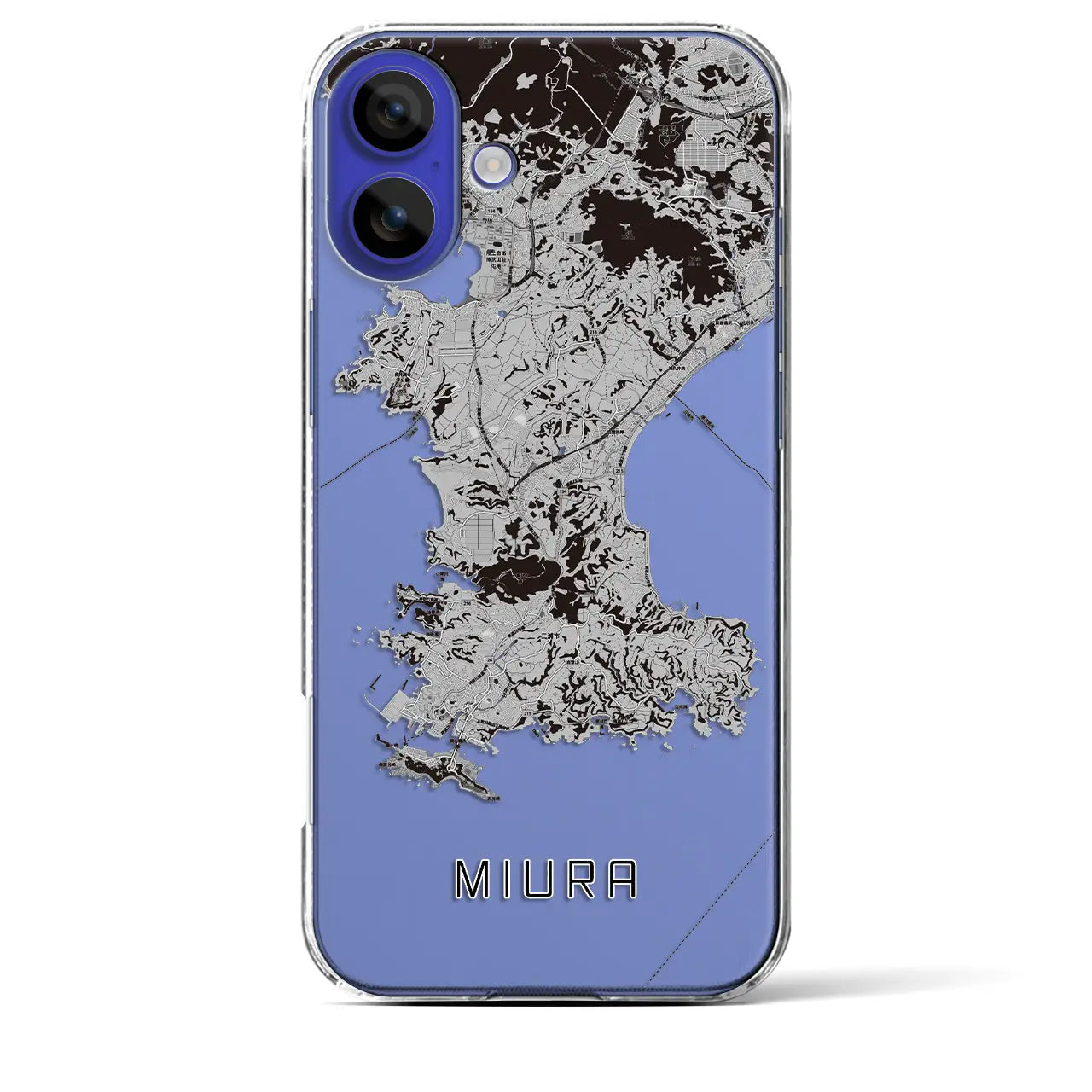 【三浦(神奈川県)】地図柄iPhoneケース(クリアタイプ)