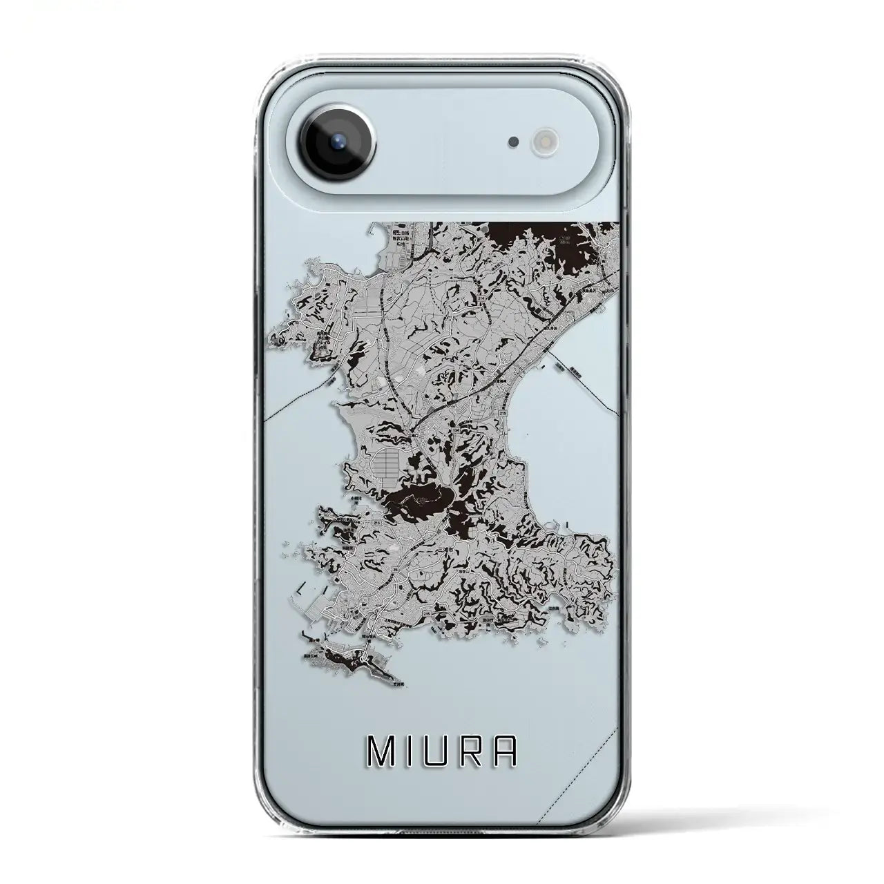 【三浦(神奈川県)】地図柄iPhoneケース(クリアタイプ)