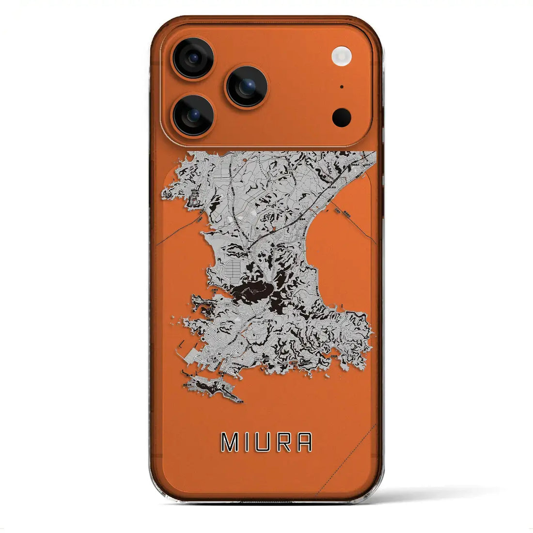 【三浦(神奈川県)】地図柄iPhoneケース(クリアタイプ)