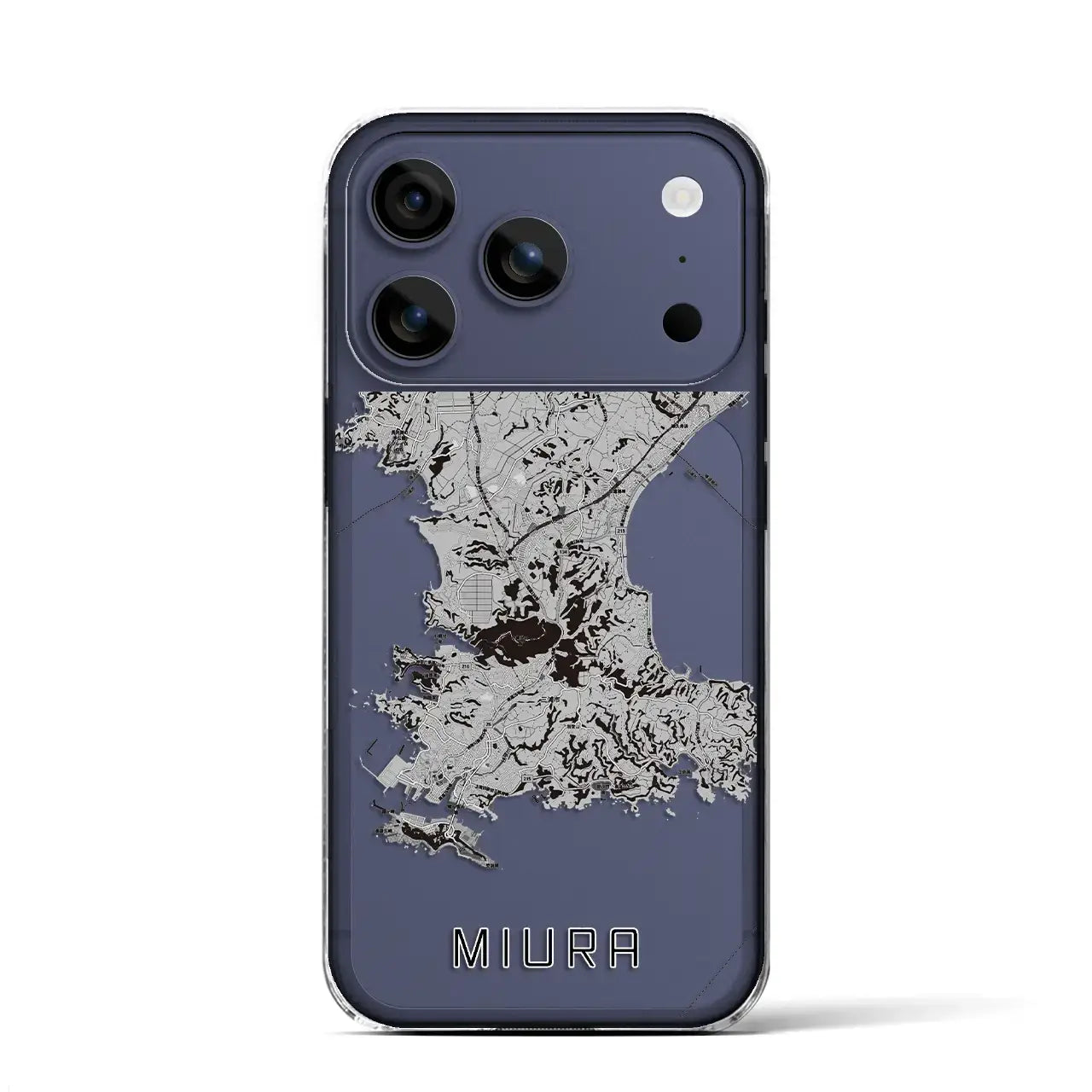 【三浦(神奈川県)】地図柄iPhoneケース(クリアタイプ)