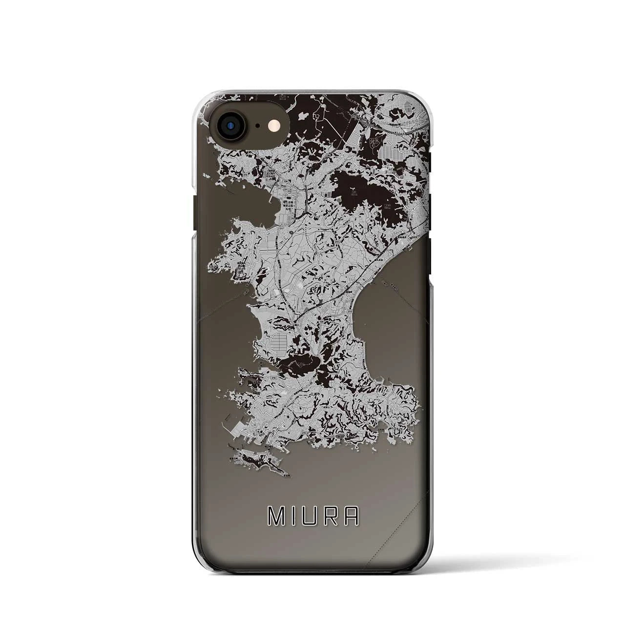 【三浦(神奈川県)】地図柄iPhoneケース(クリアタイプ)