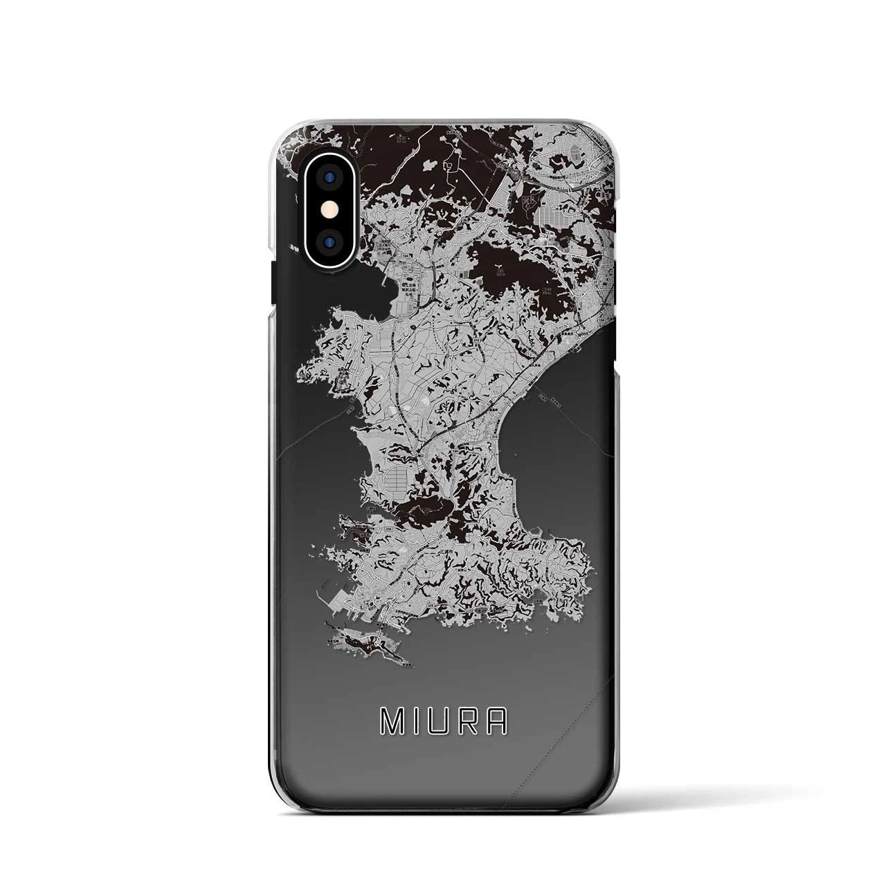 【三浦(神奈川県)】地図柄iPhoneケース(クリアタイプ)