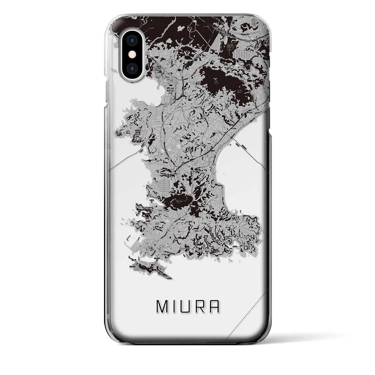 【三浦(神奈川県)】地図柄iPhoneケース(クリアタイプ)