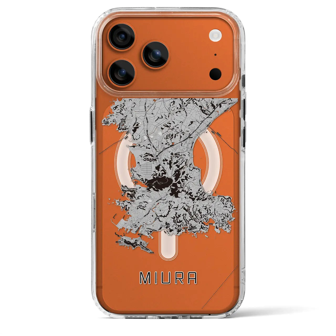 【三浦(神奈川県)】地図柄iPhoneケース(MagSafeタイプ)