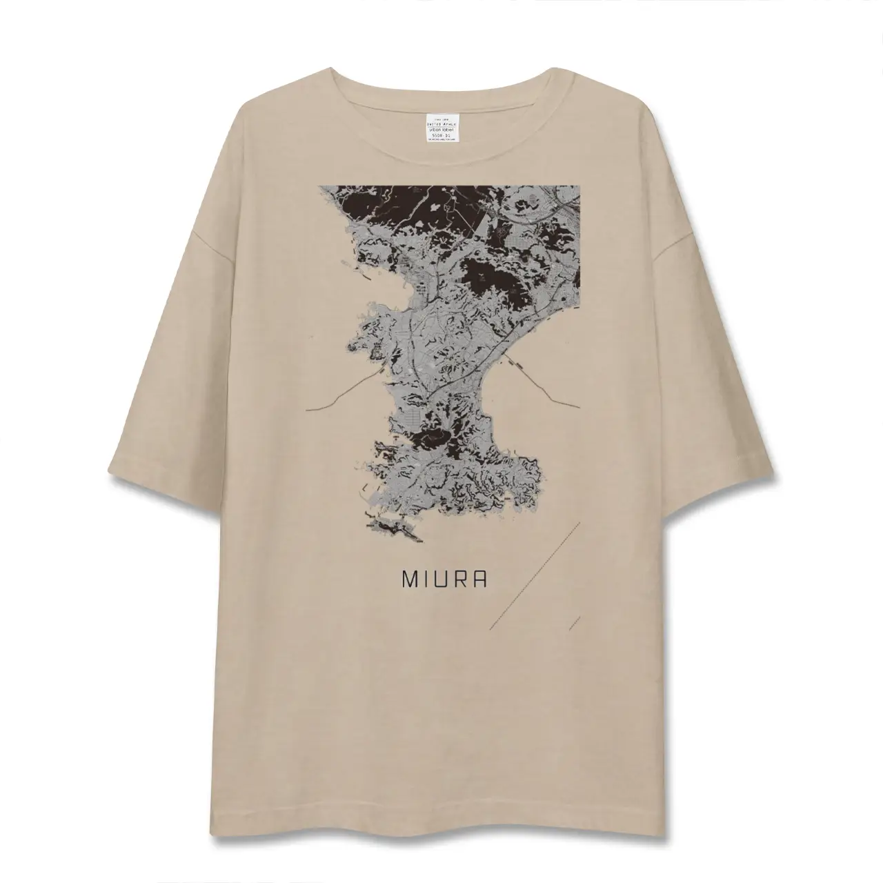 【三浦(神奈川県)】地図柄ビッグシルエットTシャツ