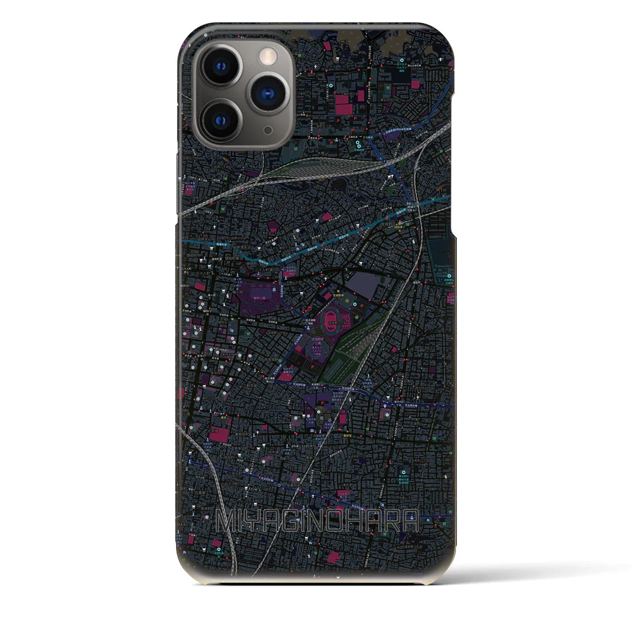 【宮城野原(宮城県)】地図柄iPhoneケース(バックカバータイプ)