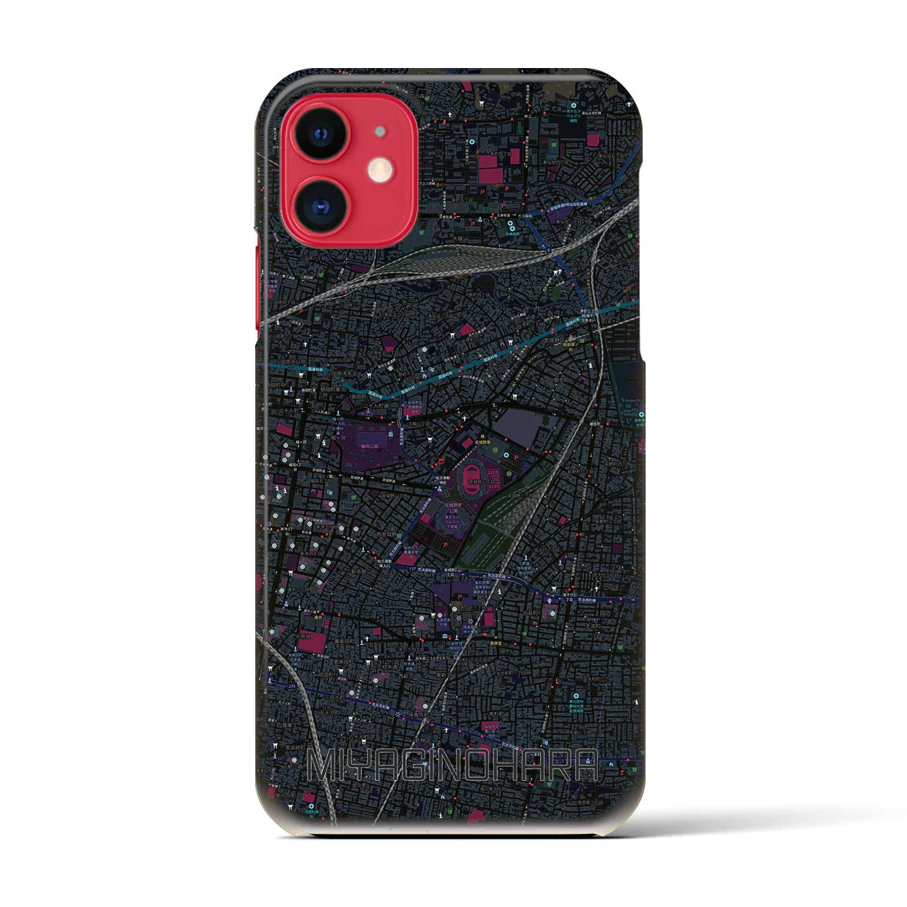 【宮城野原(宮城県)】地図柄iPhoneケース(バックカバータイプ)