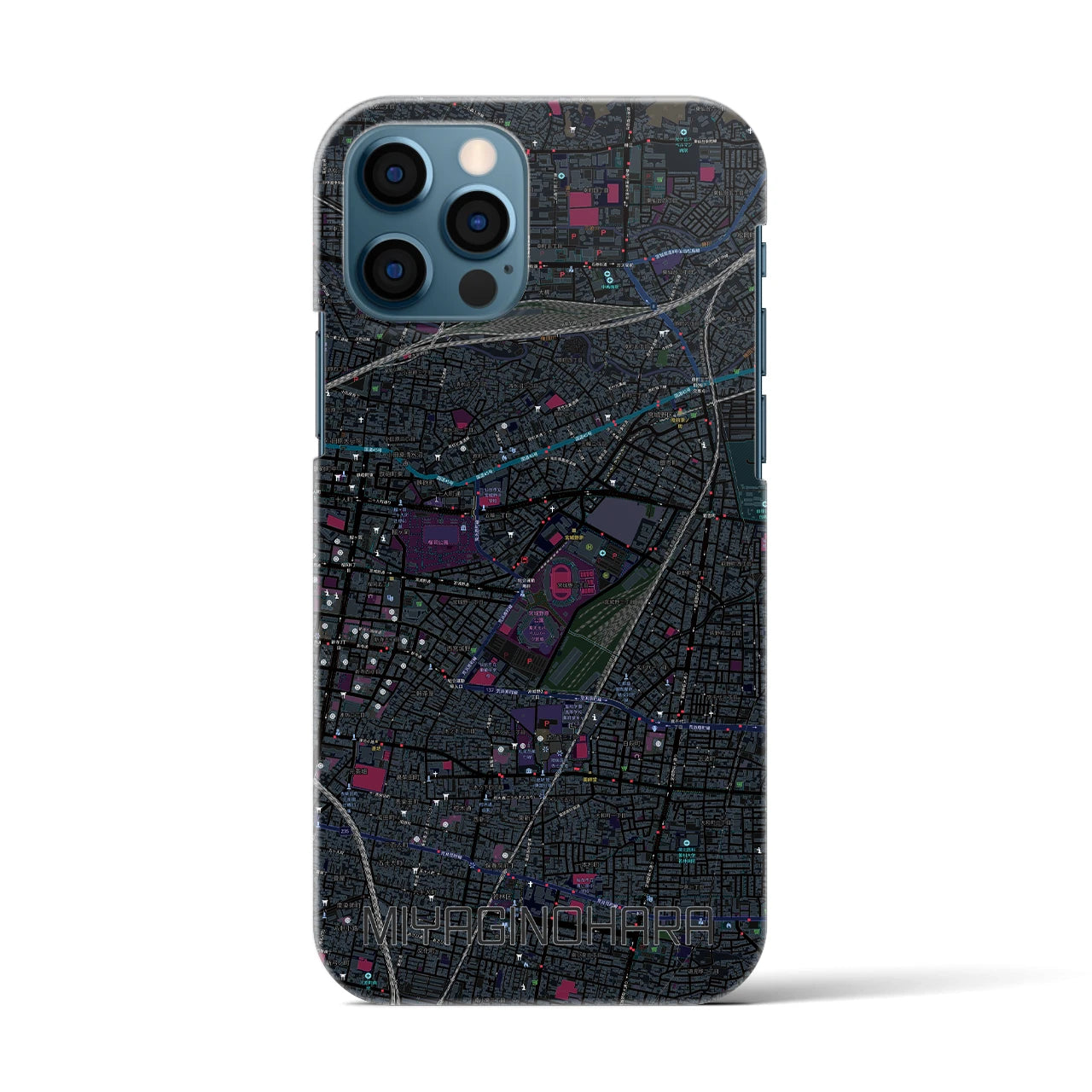 【宮城野原(宮城県)】地図柄iPhoneケース(バックカバータイプ)