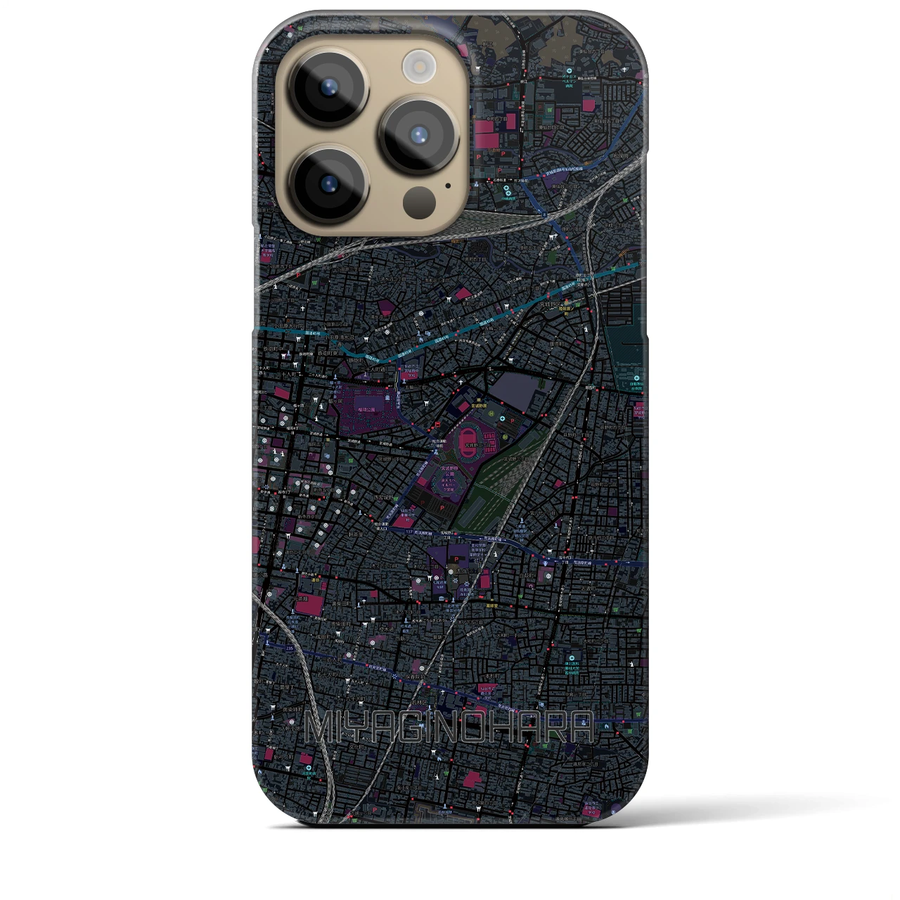 【宮城野原(宮城県)】地図柄iPhoneケース(バックカバータイプ)