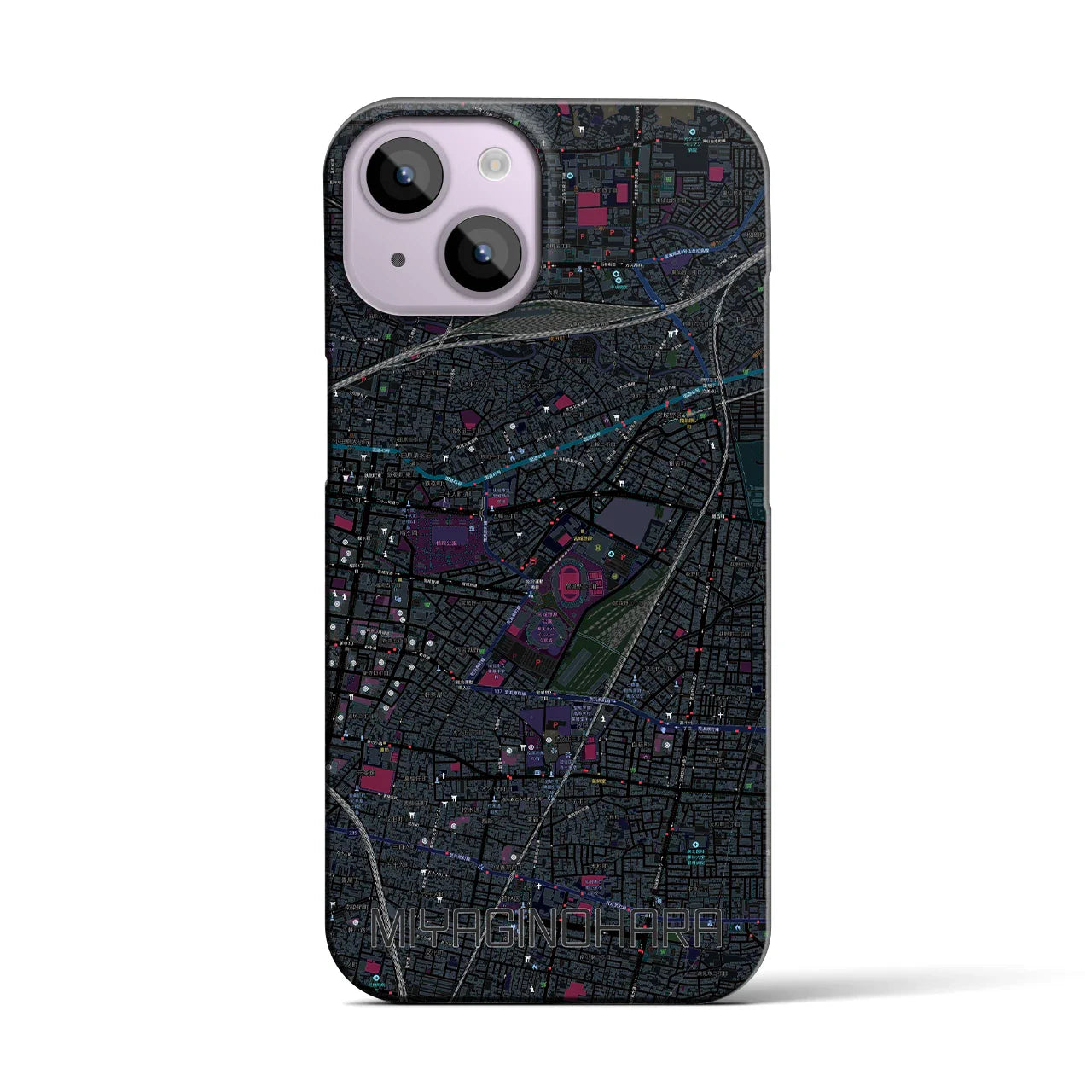 【宮城野原(宮城県)】地図柄iPhoneケース(バックカバータイプ)