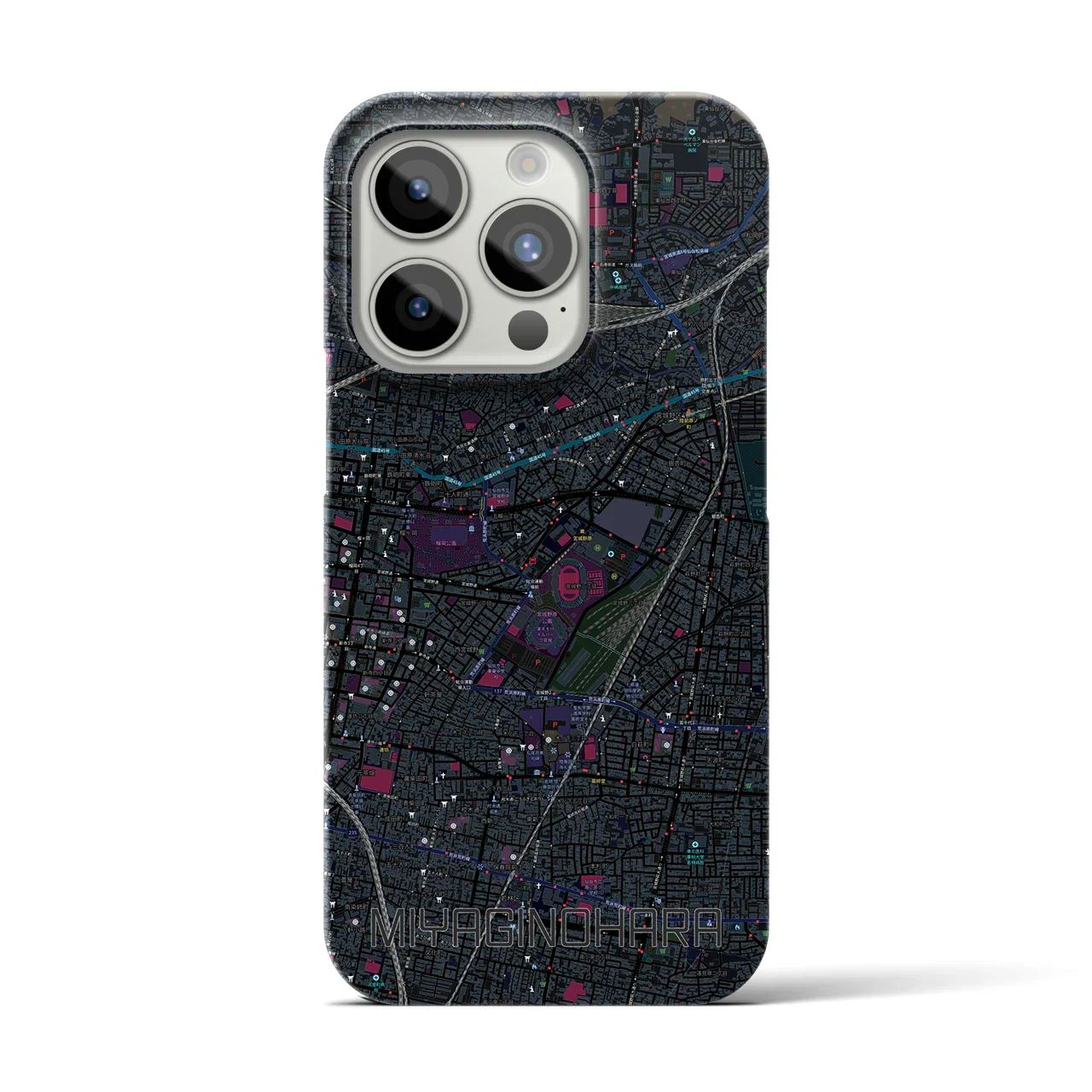 【宮城野原(宮城県)】地図柄iPhoneケース(バックカバータイプ)