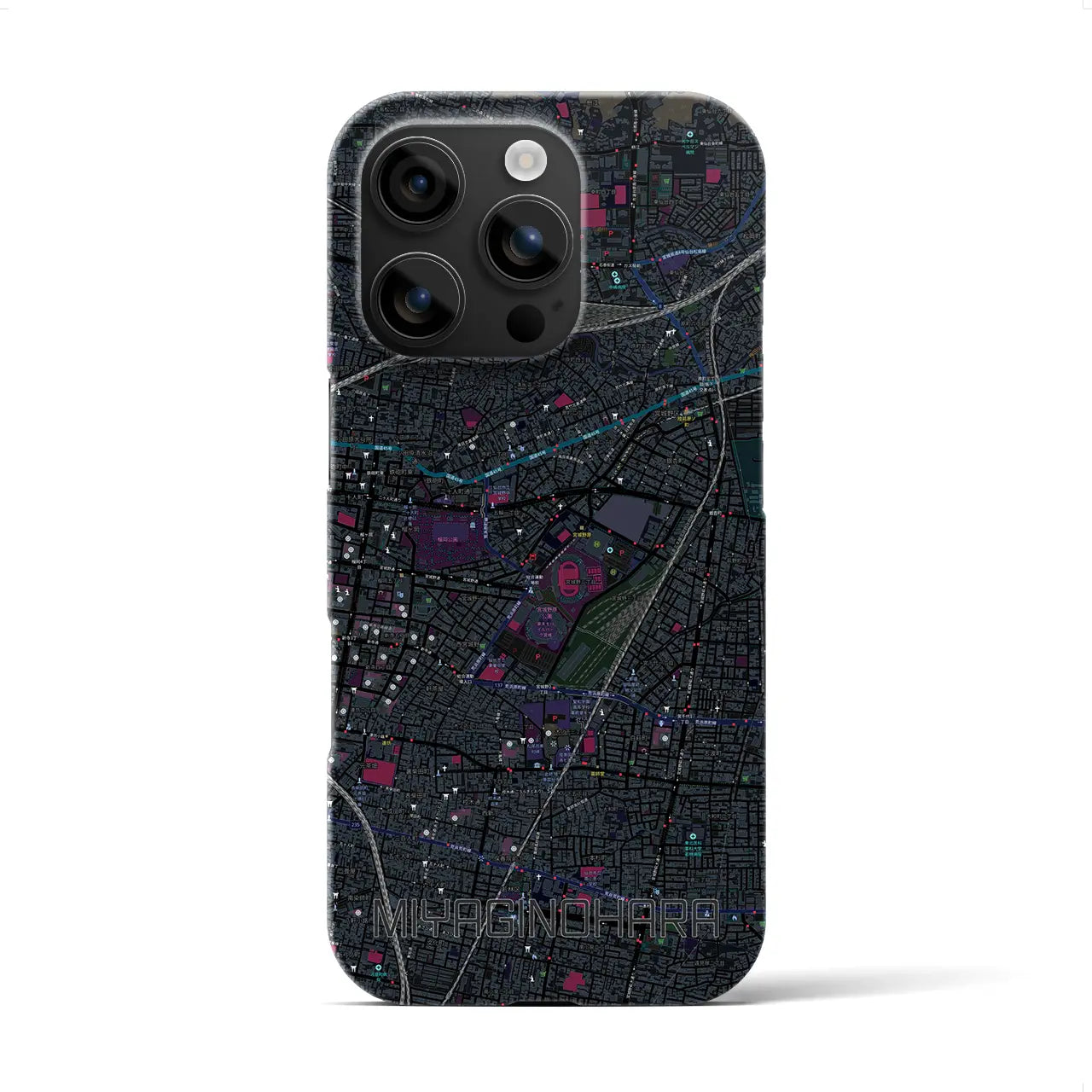 【宮城野原(宮城県)】地図柄iPhoneケース(バックカバータイプ)