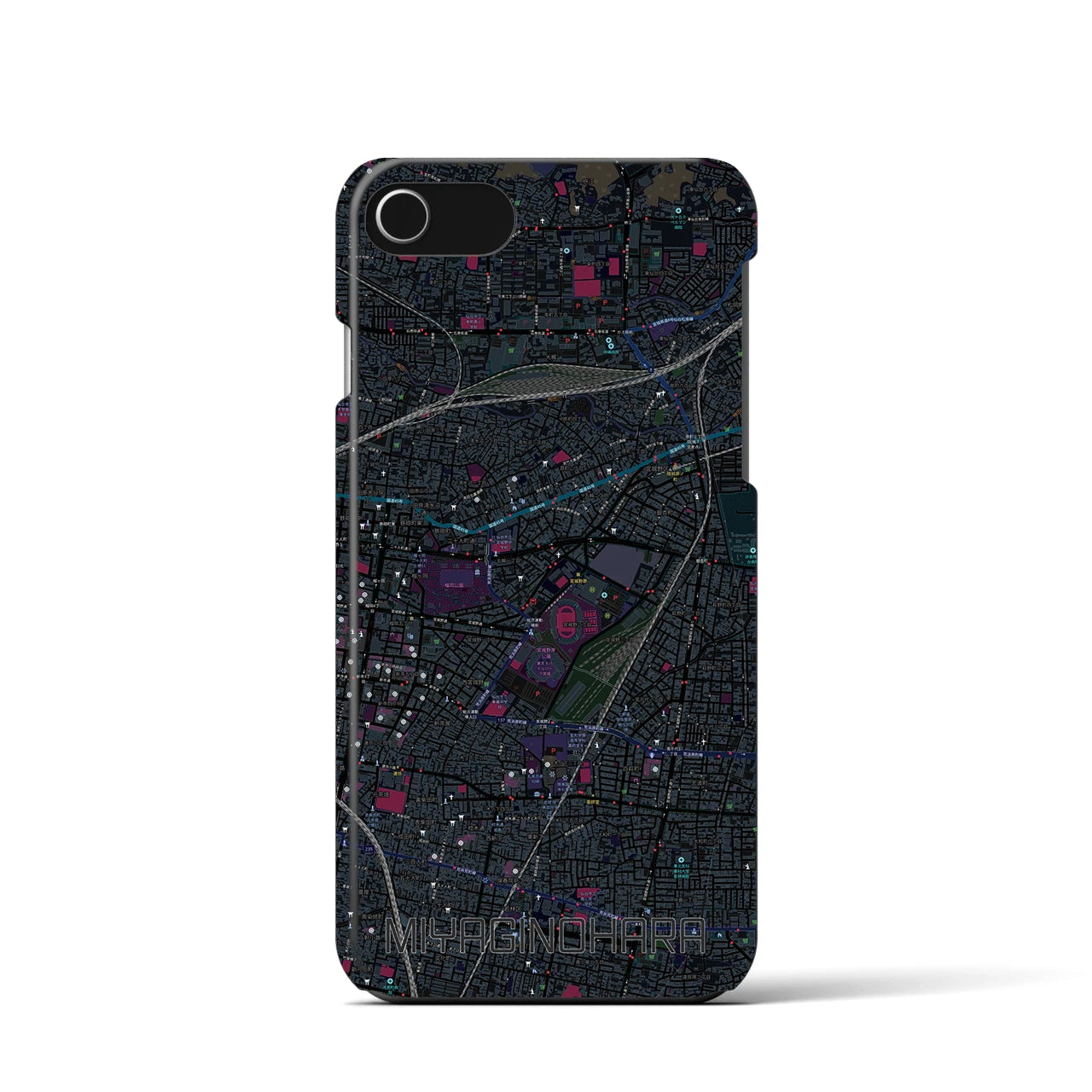 【宮城野原(宮城県)】地図柄iPhoneケース(バックカバータイプ)