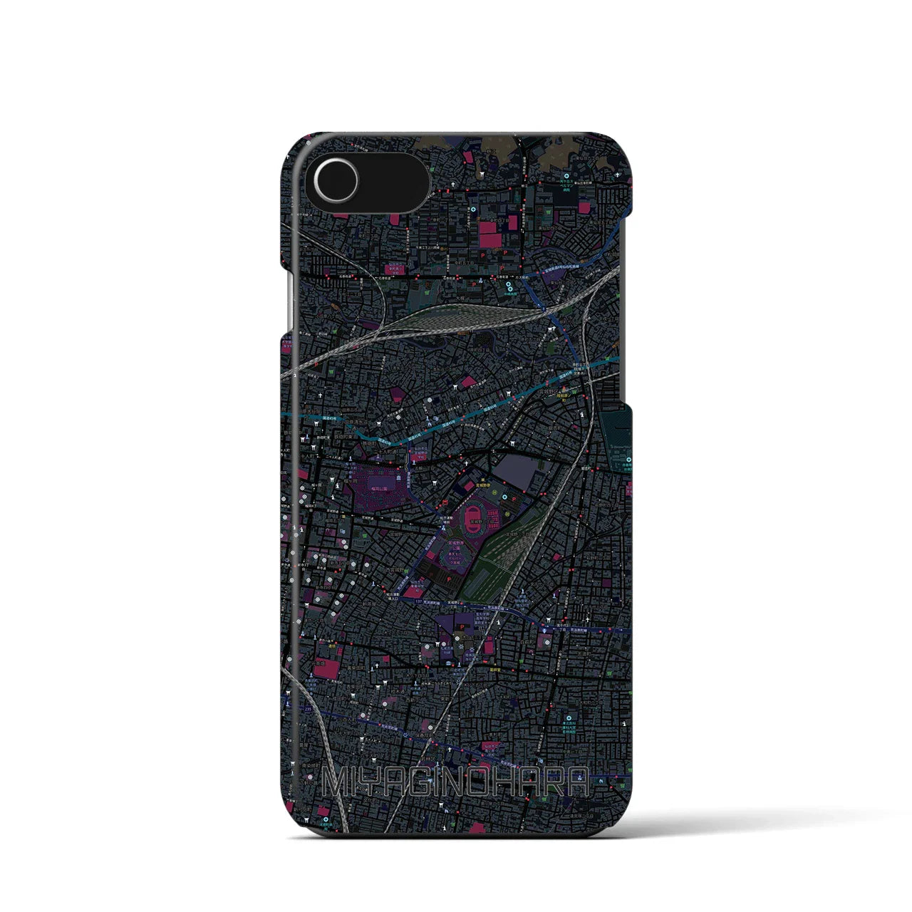 【宮城野原(宮城県)】地図柄iPhoneケース(バックカバータイプ)