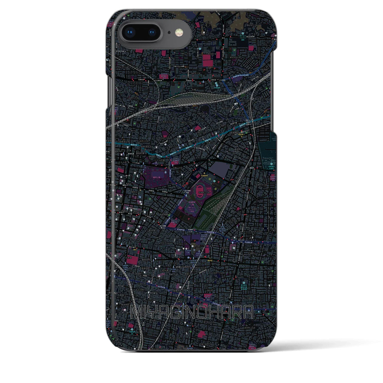 【宮城野原(宮城県)】地図柄iPhoneケース(バックカバータイプ)