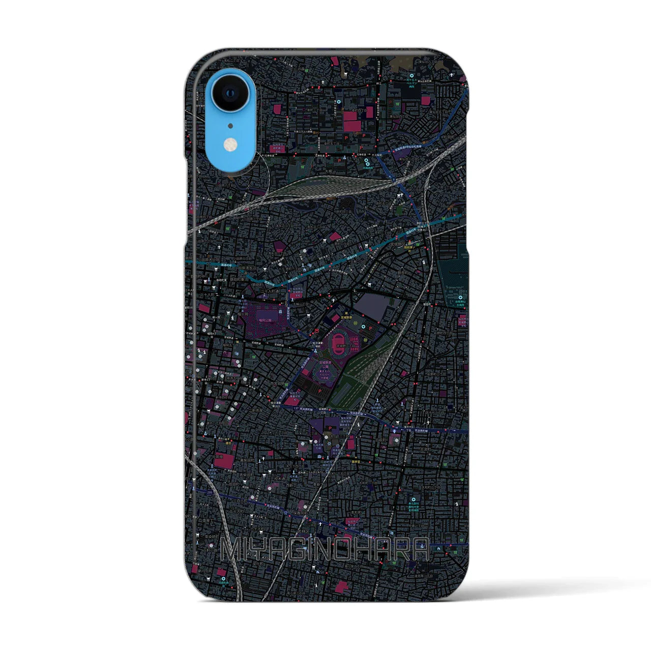 【宮城野原(宮城県)】地図柄iPhoneケース(バックカバータイプ)