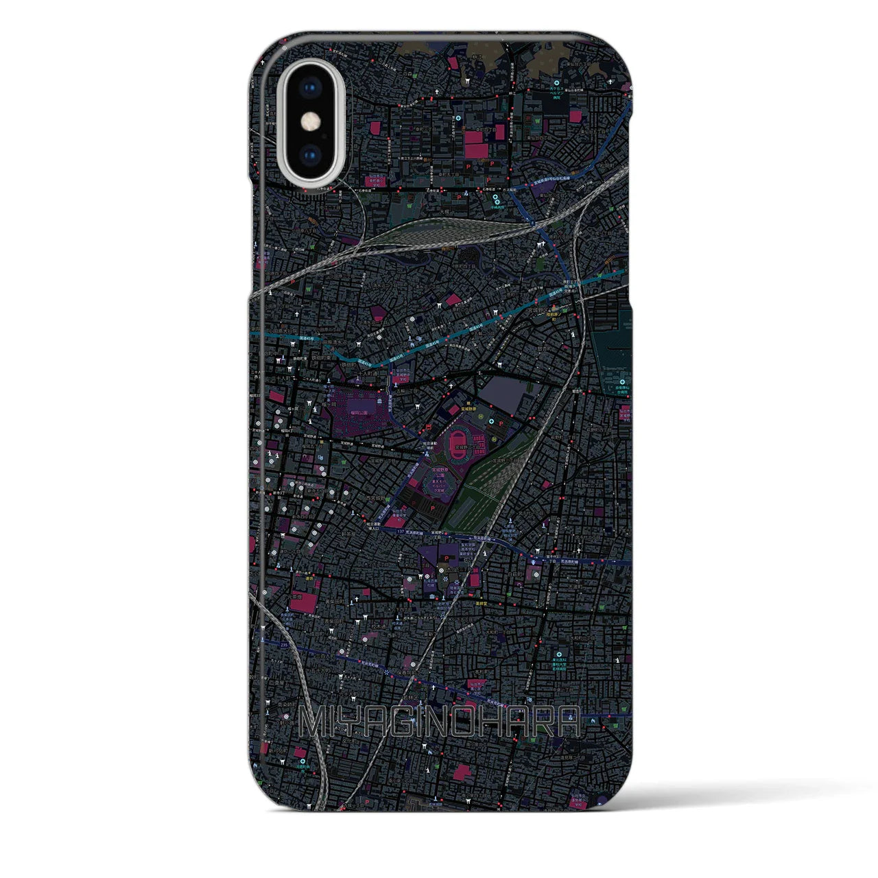 【宮城野原(宮城県)】地図柄iPhoneケース(バックカバータイプ)