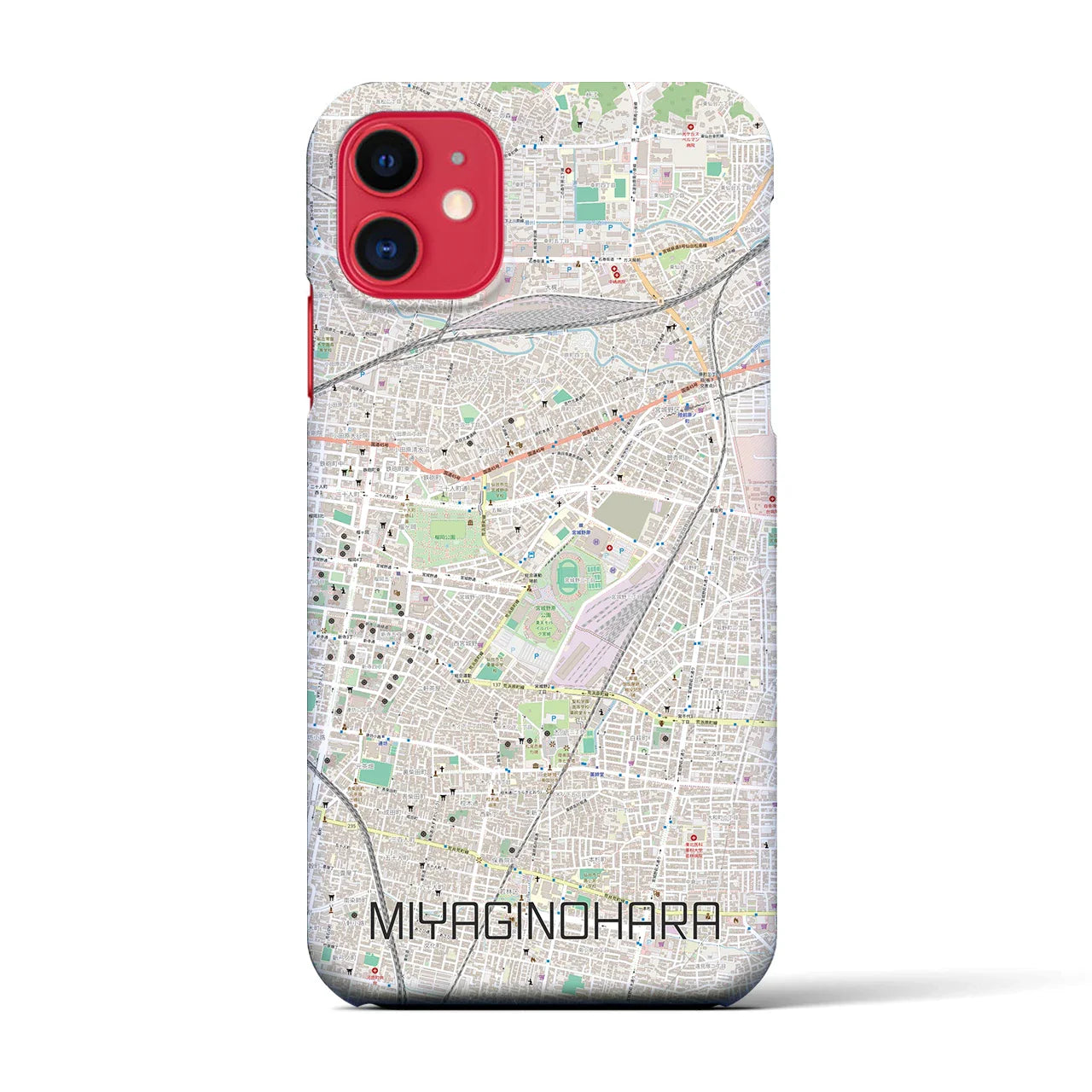 【宮城野原(宮城県)】地図柄iPhoneケース(バックカバータイプ)