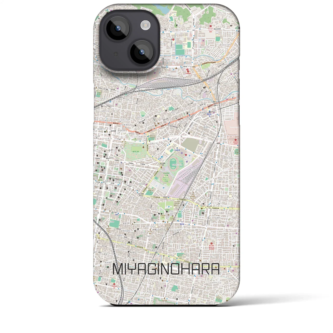 【宮城野原(宮城県)】地図柄iPhoneケース(バックカバータイプ)