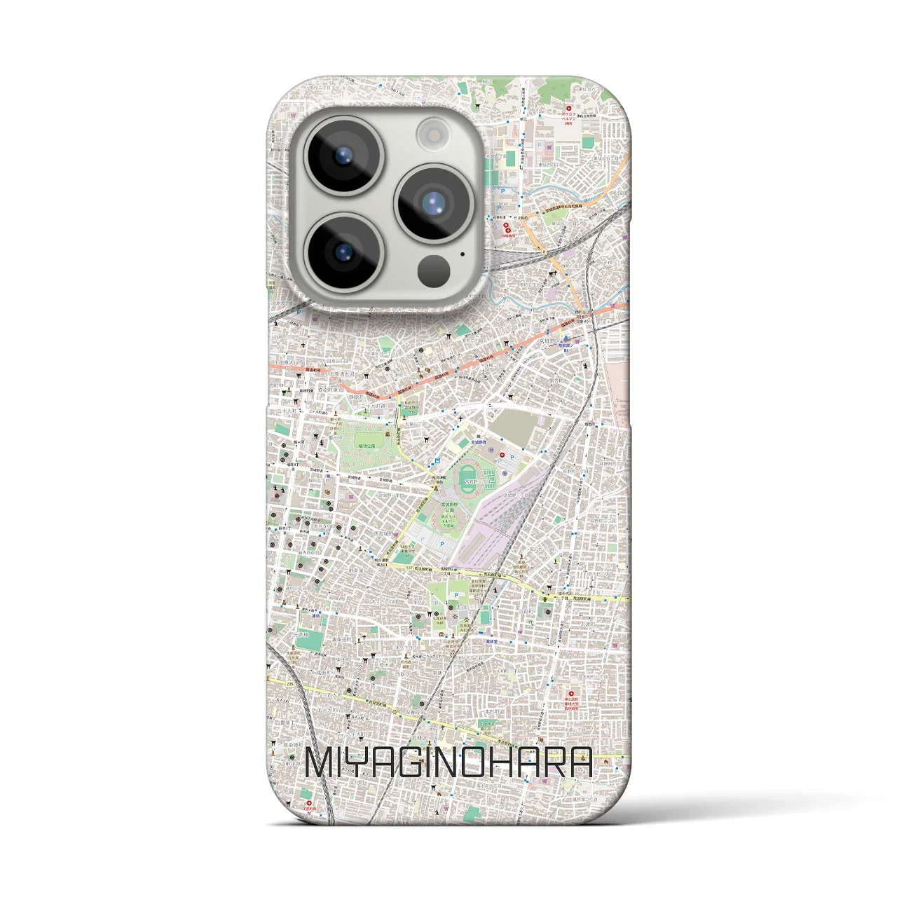 【宮城野原(宮城県)】地図柄iPhoneケース(バックカバータイプ)