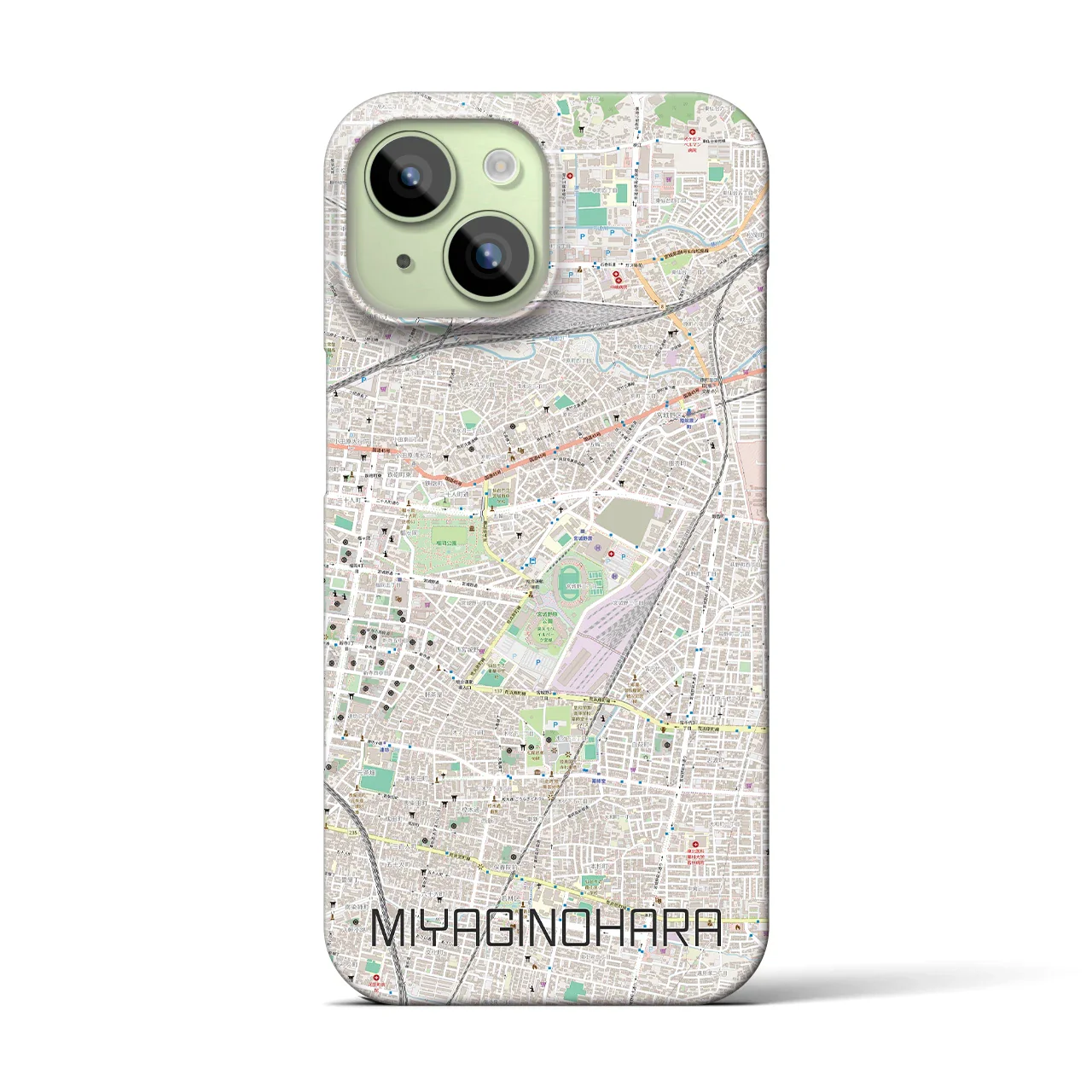 【宮城野原(宮城県)】地図柄iPhoneケース(バックカバータイプ)