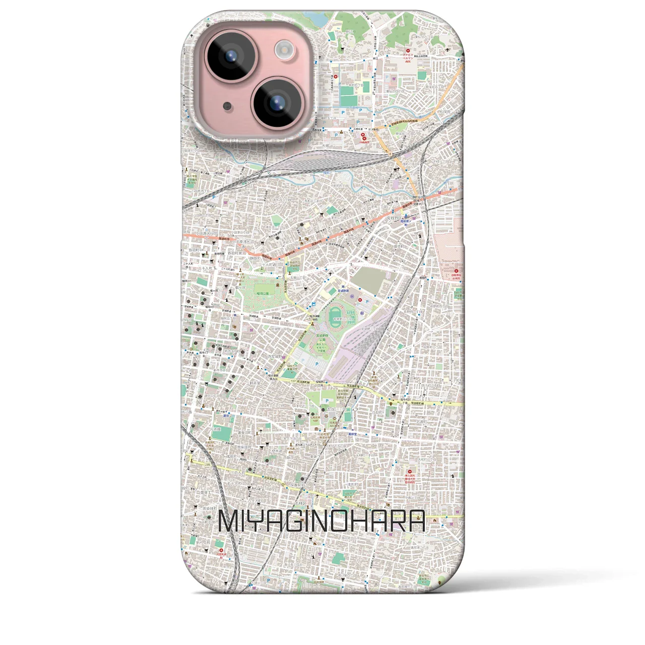 【宮城野原(宮城県)】地図柄iPhoneケース(バックカバータイプ)