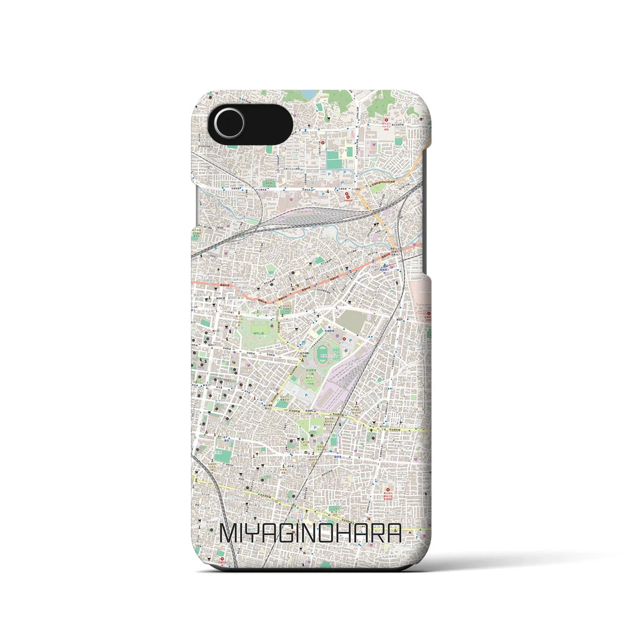 【宮城野原(宮城県)】地図柄iPhoneケース(バックカバータイプ)