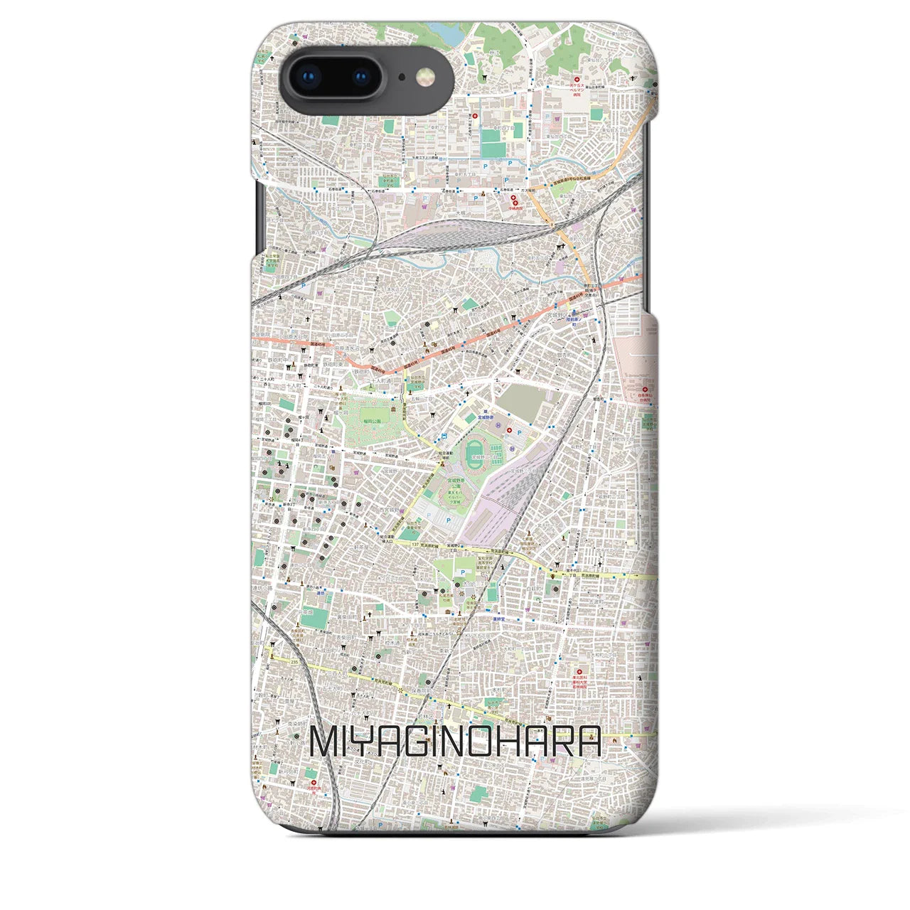 【宮城野原(宮城県)】地図柄iPhoneケース(バックカバータイプ)