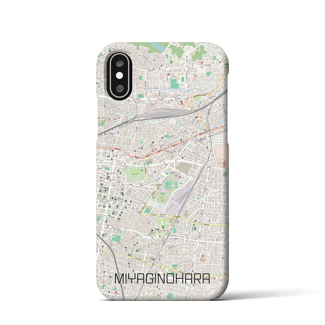 【宮城野原(宮城県)】地図柄iPhoneケース(バックカバータイプ)