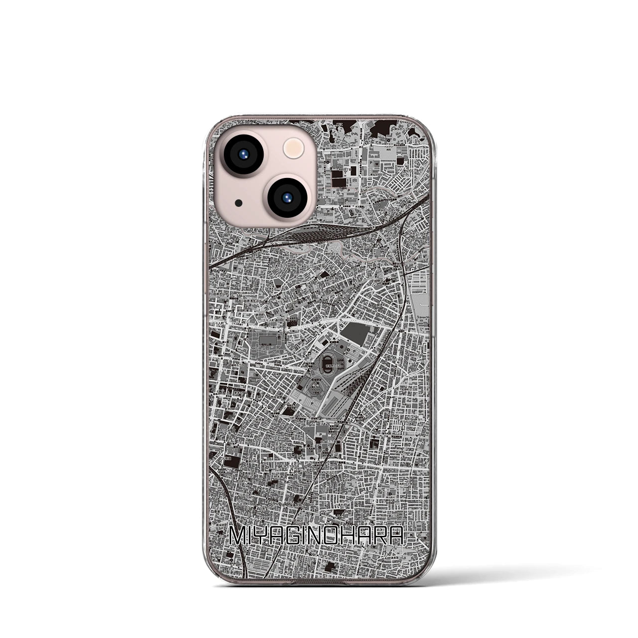 【宮城野原(宮城県)】地図柄iPhoneケース(クリアタイプ)