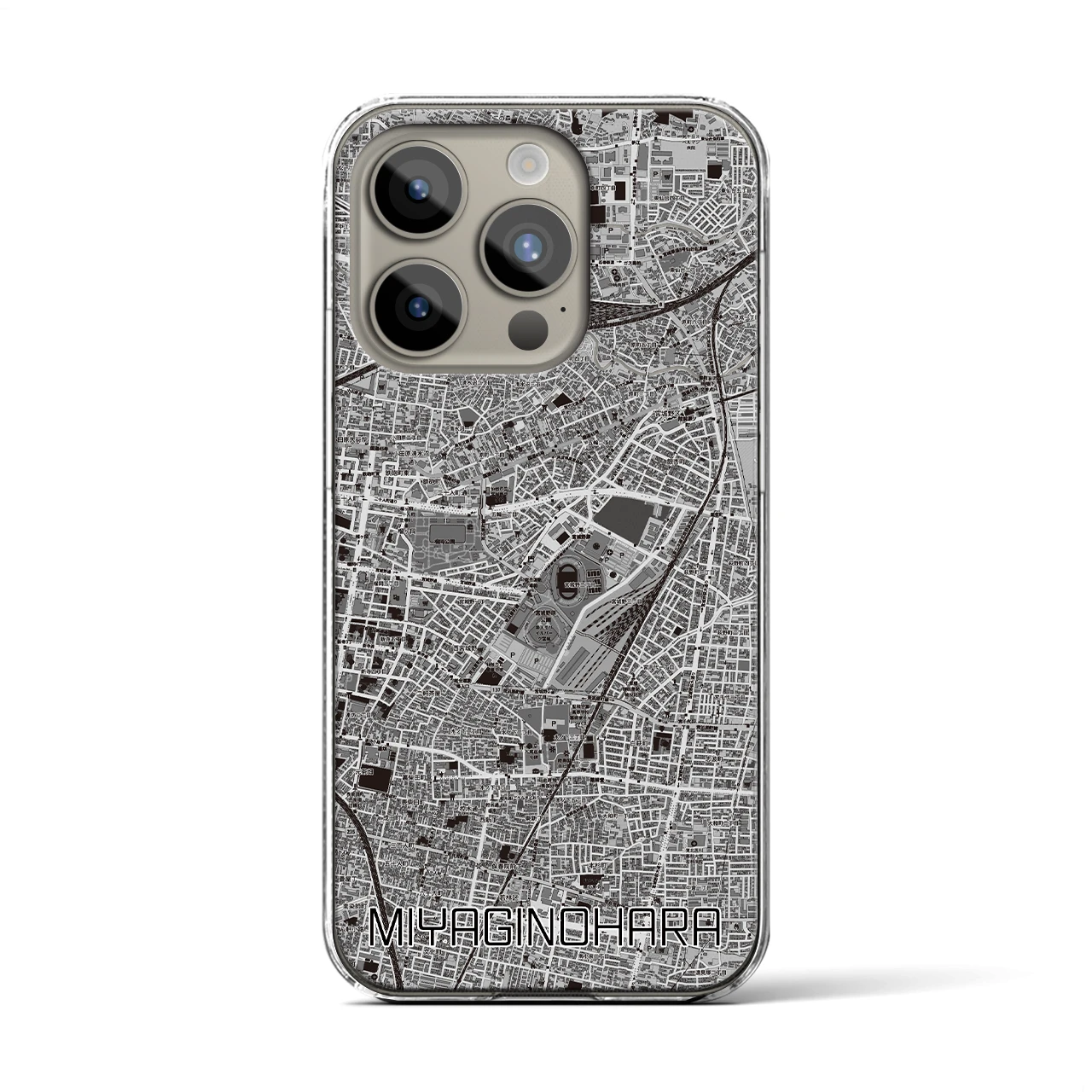 【宮城野原(宮城県)】地図柄iPhoneケース(クリアタイプ)