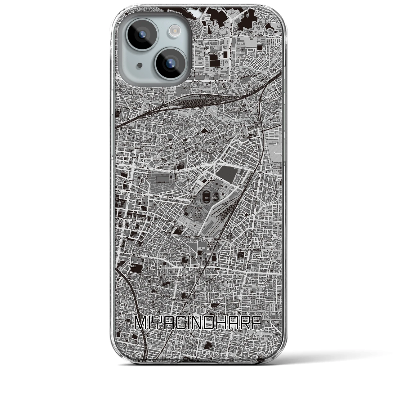 【宮城野原(宮城県)】地図柄iPhoneケース(クリアタイプ)