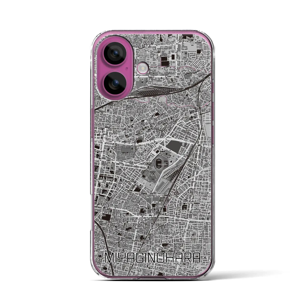 【宮城野原(宮城県)】地図柄iPhoneケース(クリアタイプ)