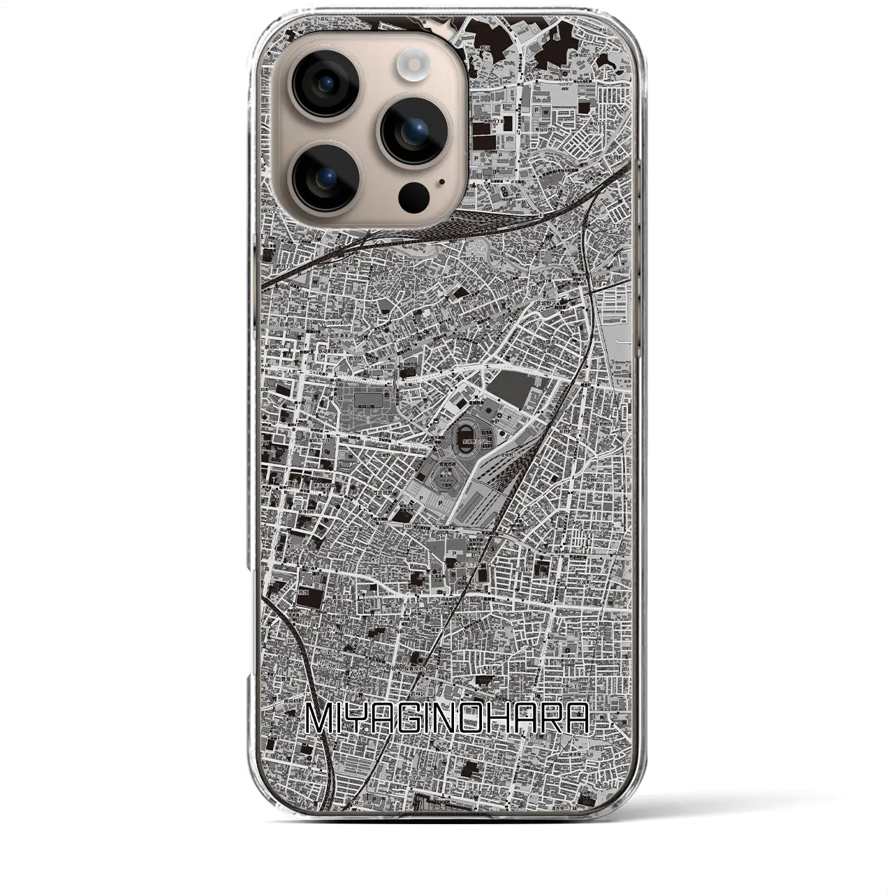 【宮城野原(宮城県)】地図柄iPhoneケース(クリアタイプ)