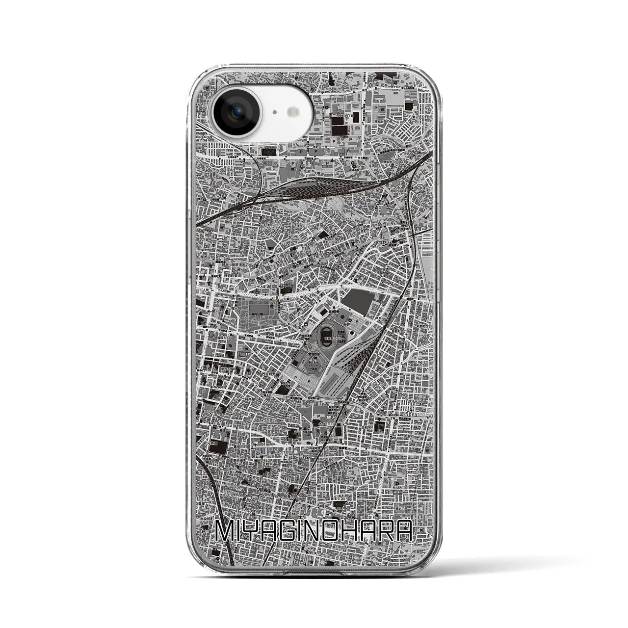 【宮城野原(宮城県)】地図柄iPhoneケース(クリアタイプ)