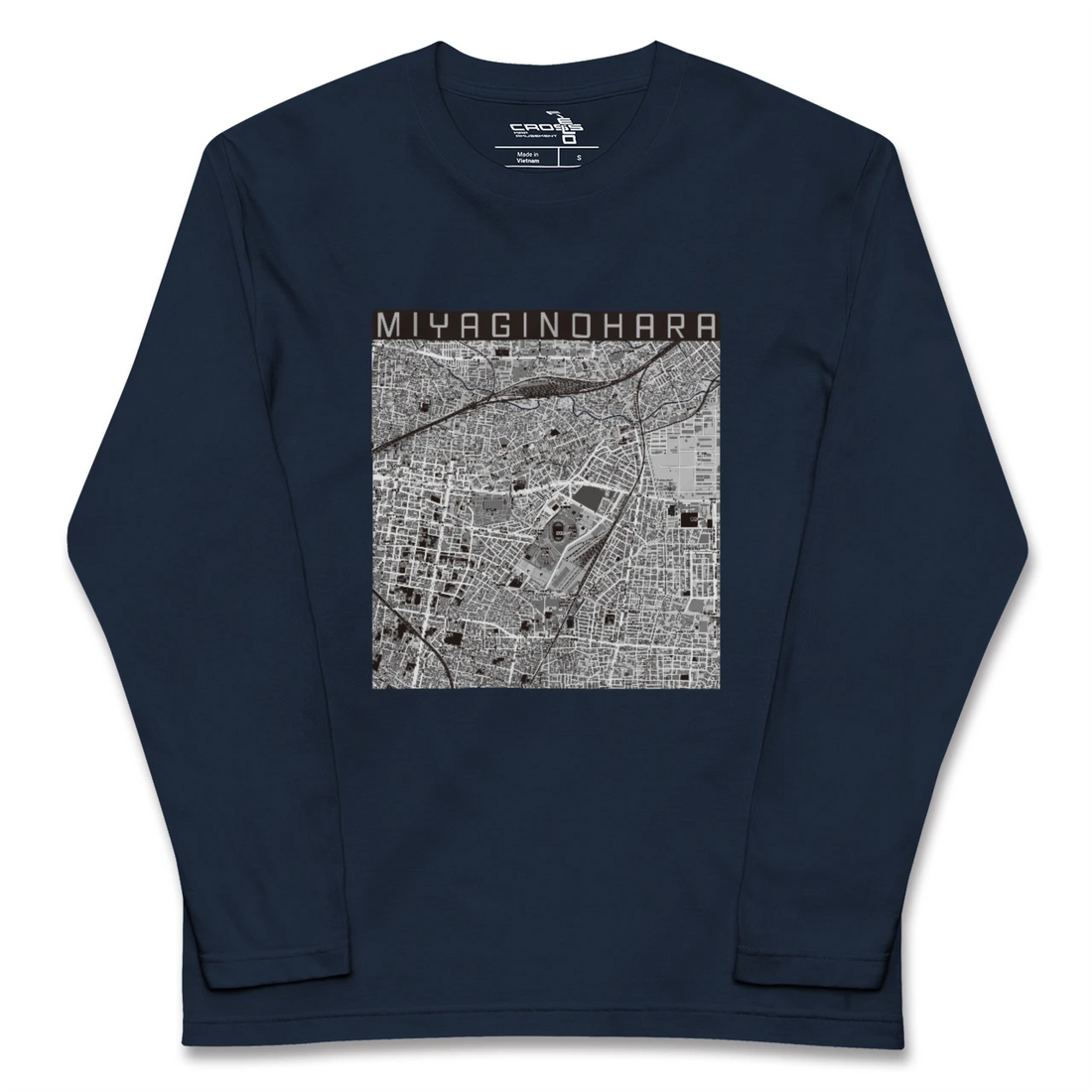 【宮城野原(宮城県)】地図柄ロングスリーブTシャツ