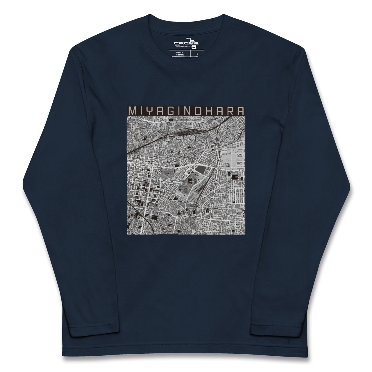 【宮城野原(宮城県)】地図柄ロングスリーブTシャツ
