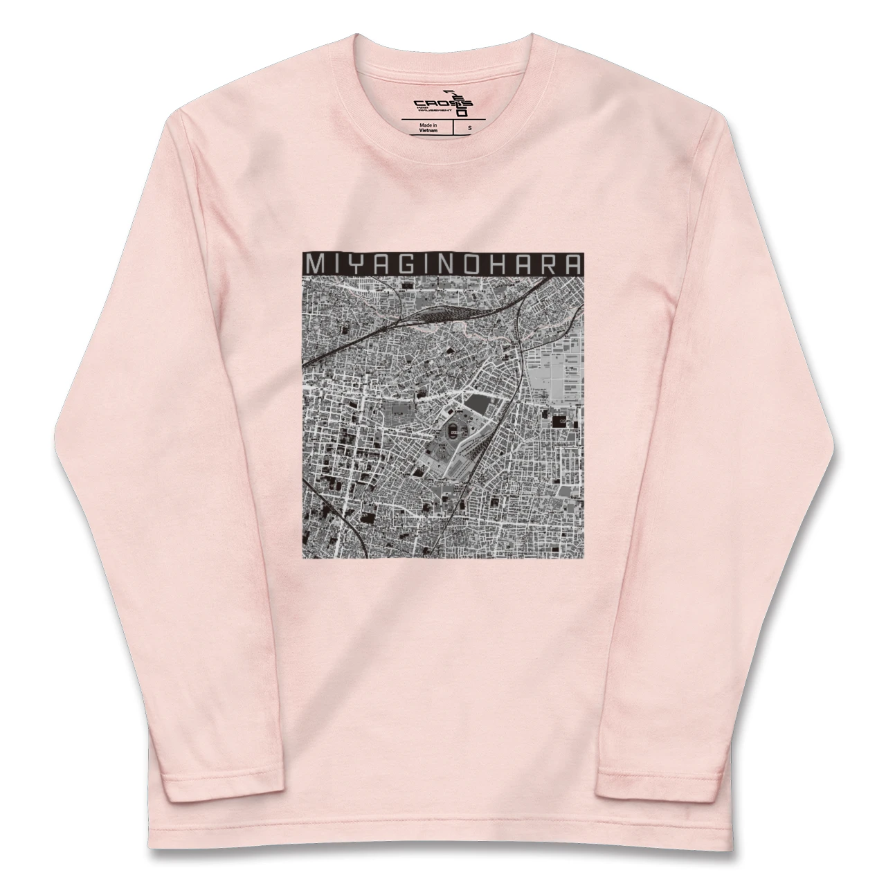 【宮城野原(宮城県)】地図柄ロングスリーブTシャツ