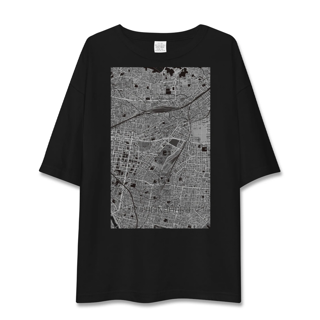 【宮城野原(宮城県)】地図柄ビッグシルエットTシャツ