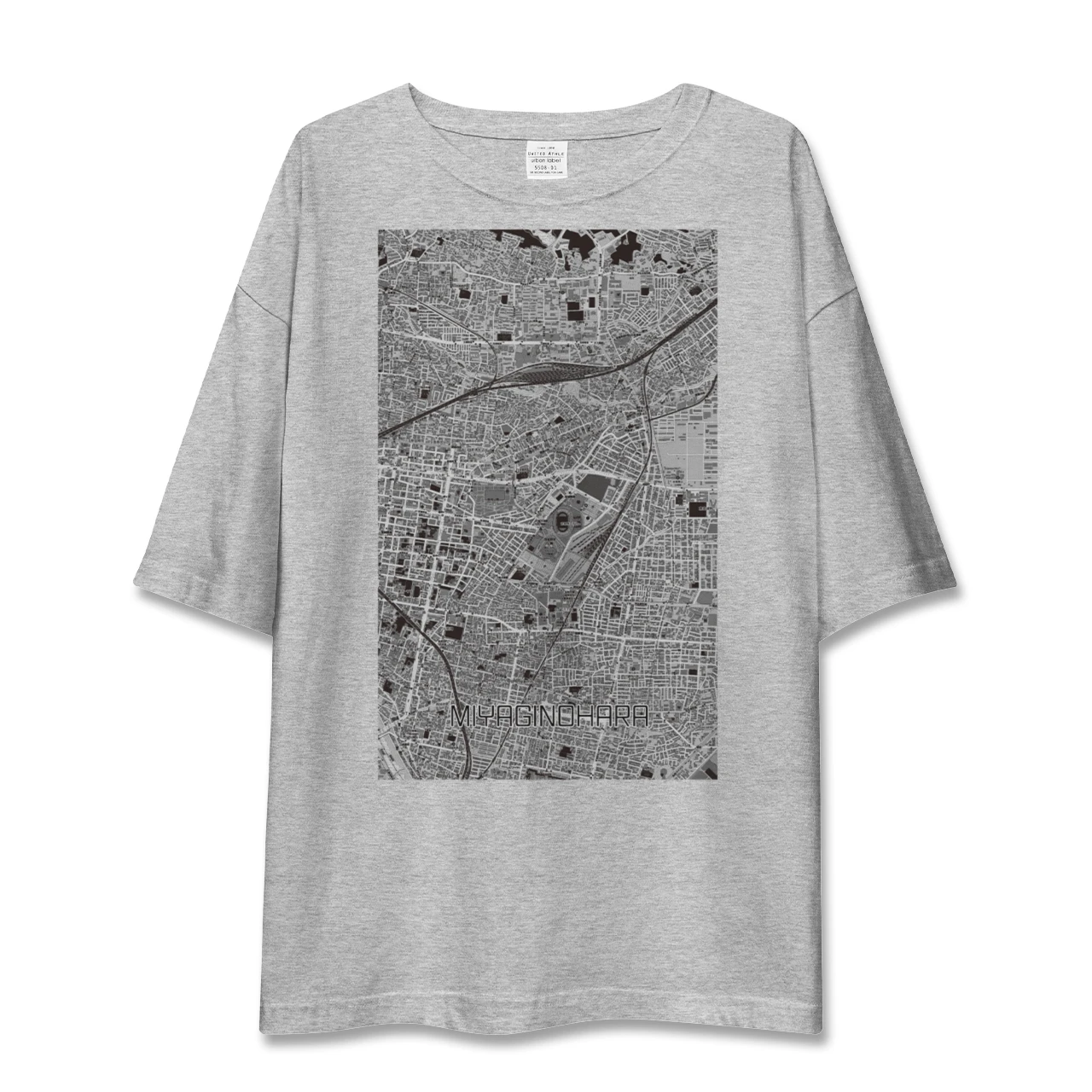 【宮城野原(宮城県)】地図柄ビッグシルエットTシャツ
