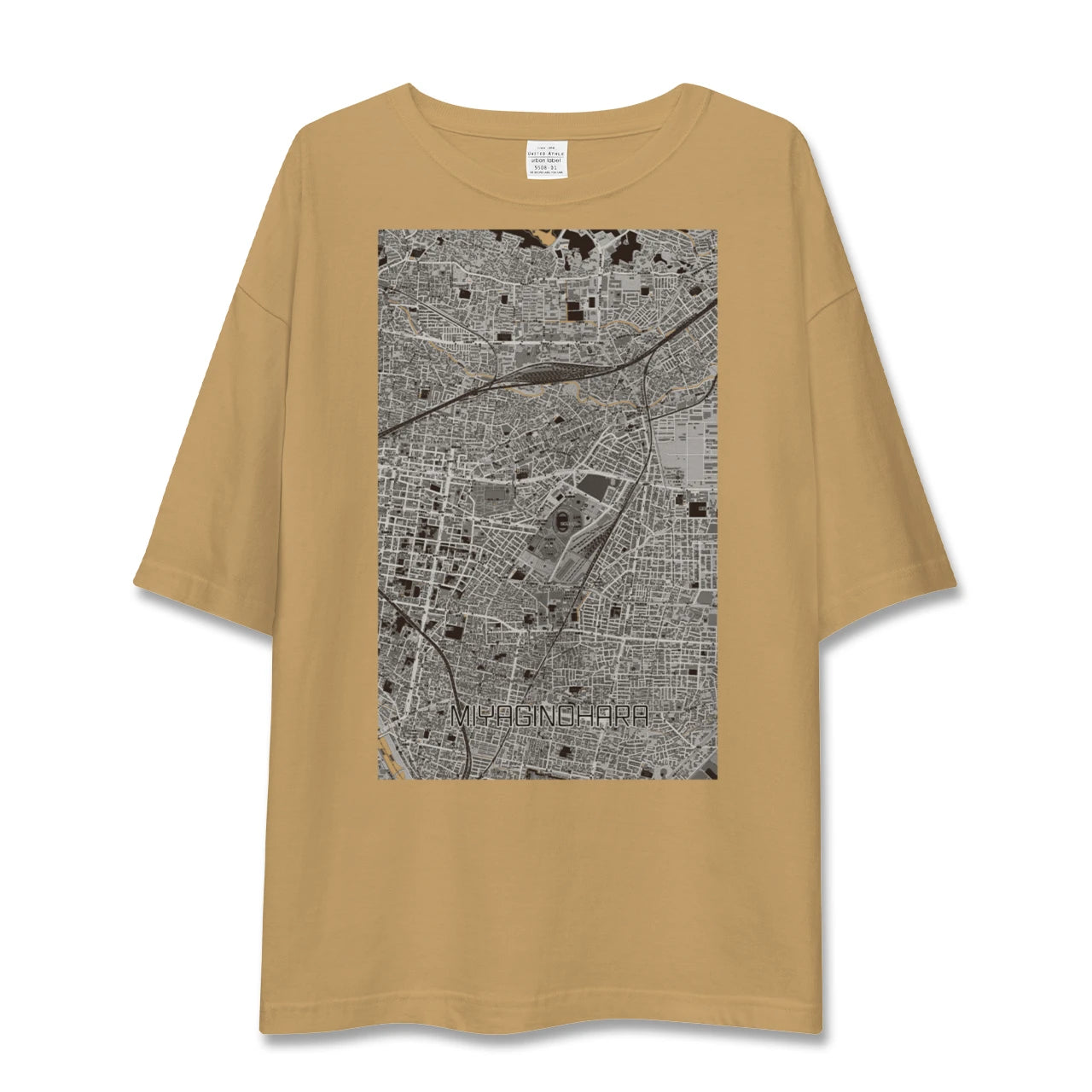 【宮城野原(宮城県)】地図柄ビッグシルエットTシャツ