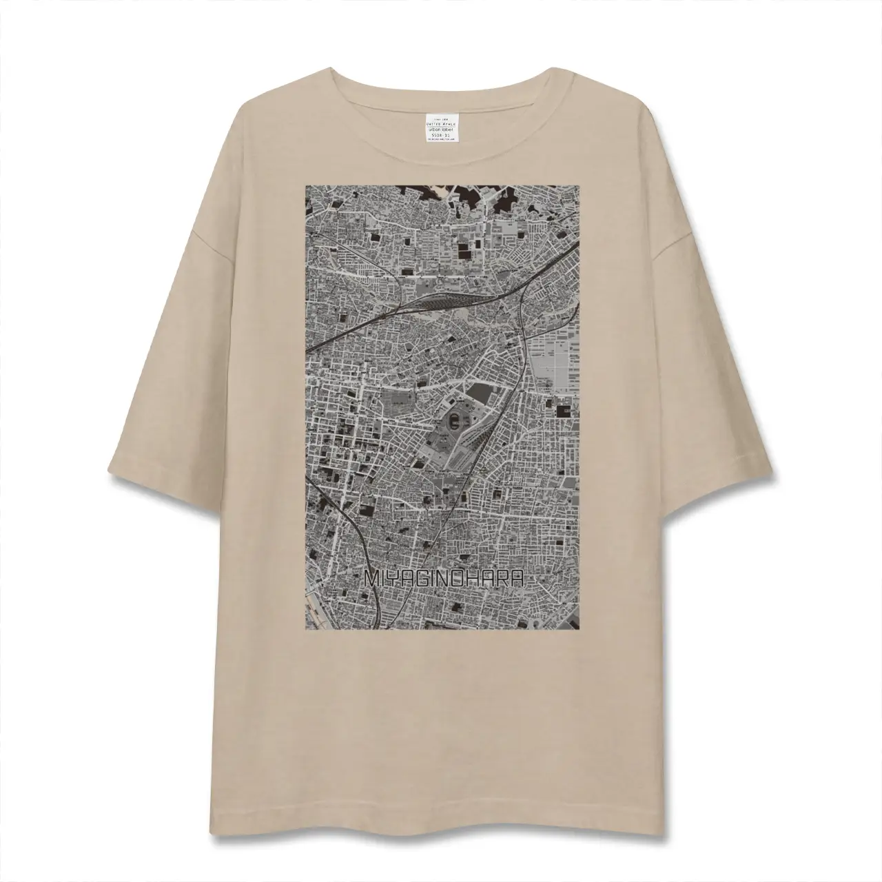 【宮城野原(宮城県)】地図柄ビッグシルエットTシャツ