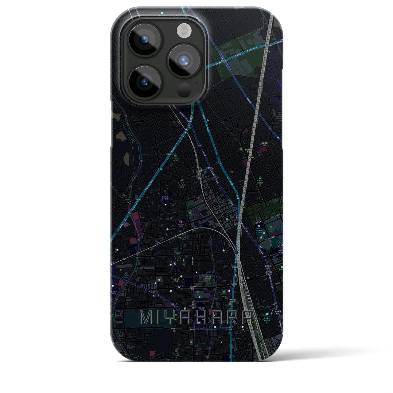 【宮原(埼玉県)】地図柄iPhoneケース(バックカバータイプ)